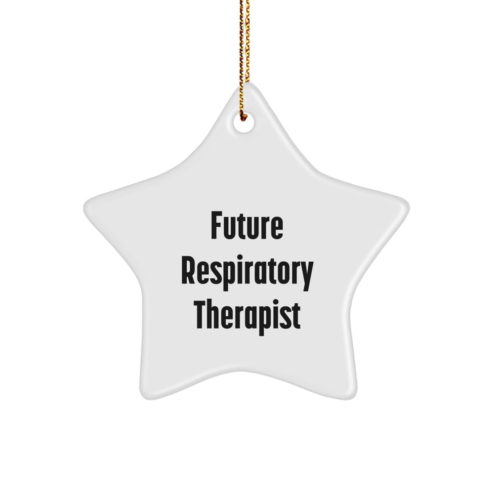 Funny Inspirational Gifts for Future Respiratory Therapist Star Ornament, Gifts from Friends and Family, Christmas Unique Star Decoration - Image 1