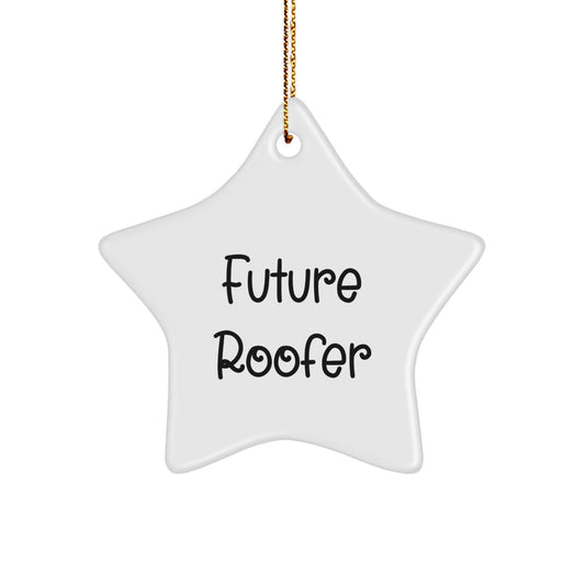 Funny Roofer Gifts for Men, Star Ornament for Future Roofer Friends, 'A Future Roofer is Born with Stars' Christmas Unique Gifts - Image 1