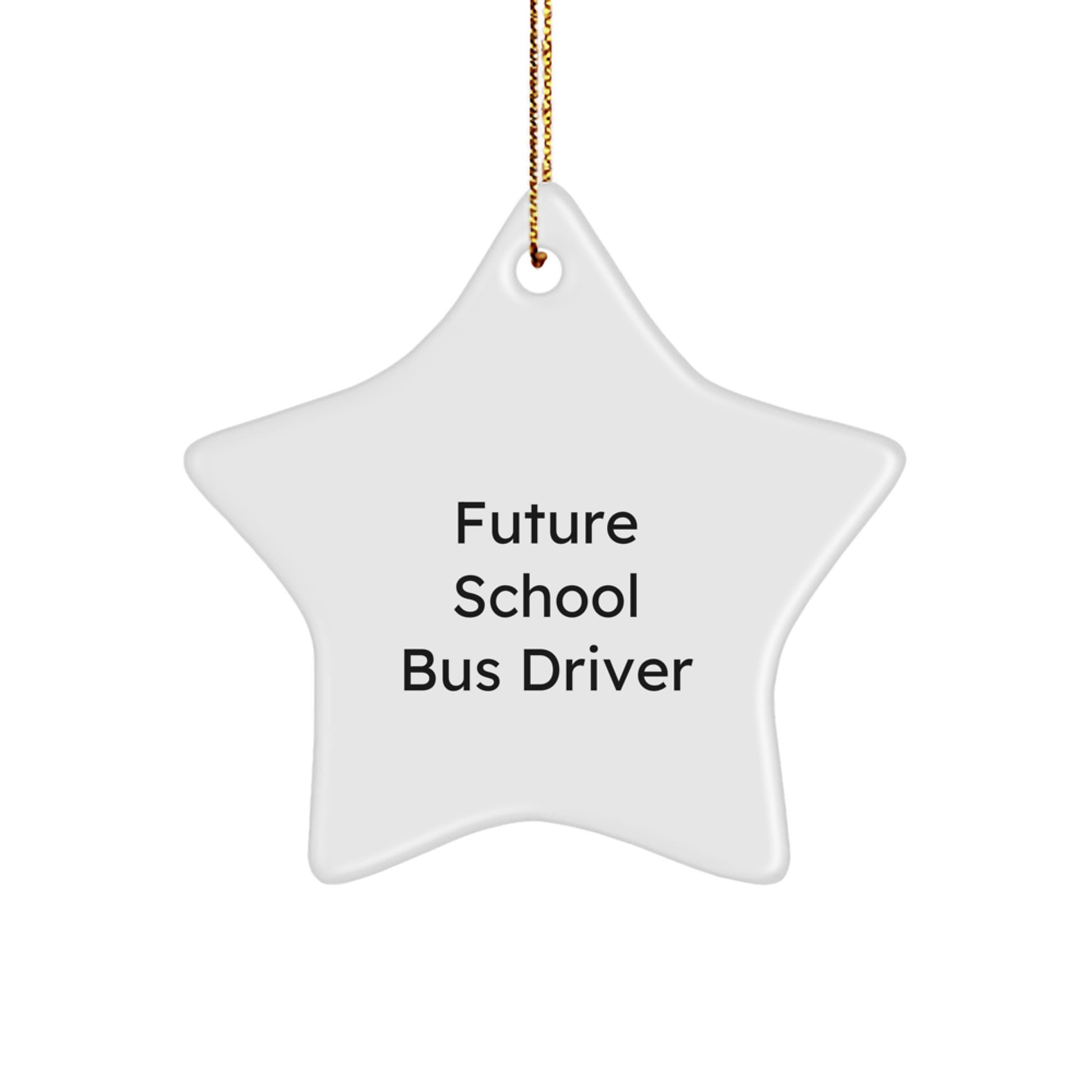 Funny Future School Bus Driver Gifts from Friends - Star Ornament for Christmas Unique Gifts - Image 1