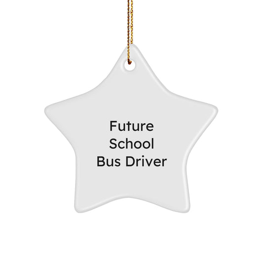 Funny Future School Bus Driver Gifts from Friends - Star Ornament for Christmas Unique Gifts - Image 1