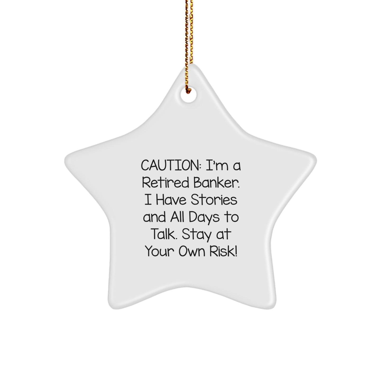 Funny Banker Gift Ideas for Christmas - Star Ornament with Sublimation Finish - Gifts from Friends and Family to Men and Women - Image 1