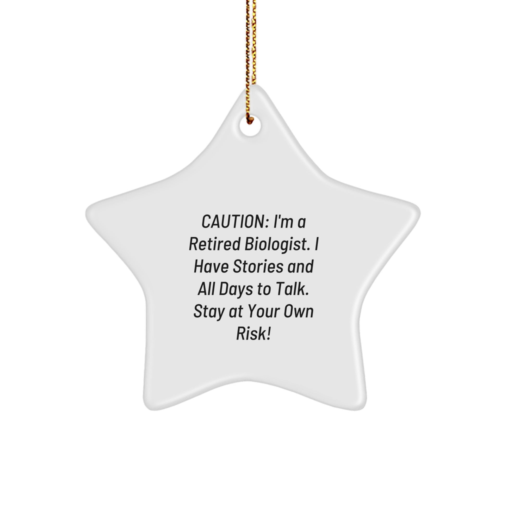 Funny Biologist Gifts from Friends - Retired Biologist Star Ornament, Christmas Unique Gifts for Family, Men, Women, Coworkers, Biologists - Image 1
