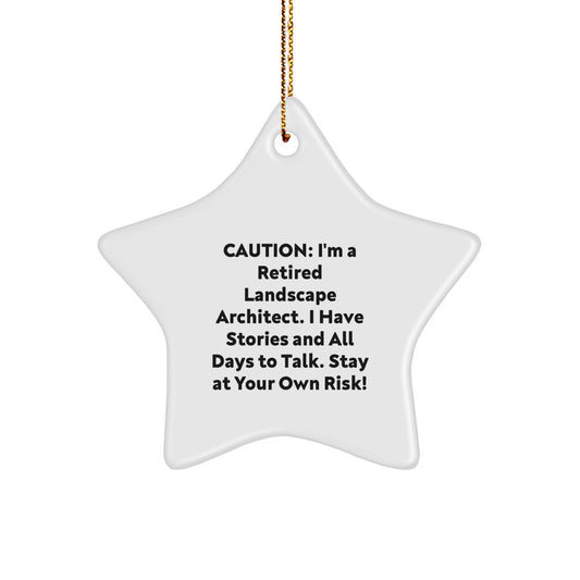 Landscape Architect Star Ornament Funny Gift from Friends for Christmas Unique Gift - Image 1