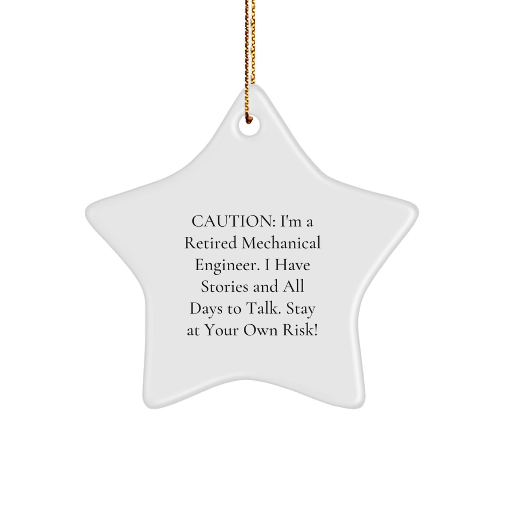 Funny Star Ornament Gifts for Mechanical Engineers from Friends and Family on Christmas - Image 1