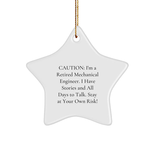 Funny Star Ornament Gifts for Mechanical Engineers from Friends and Family on Christmas - Image 1