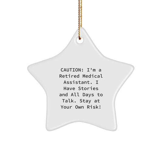 Funny Quote Star Ornament Gifts from Family to Medical Assistant Friends at Christmas Unique Gifts - Image 1