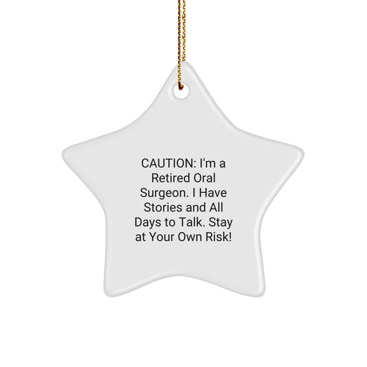 Oral Surgeon Christmas Star Ornament Funny Gift from Family for Friends Men Women Coworkers Family - Image 1