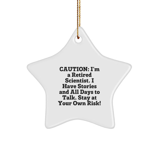 Funny Scientist Star Ornament Gifts for Him from Friends and Family on Christmas - Image 1