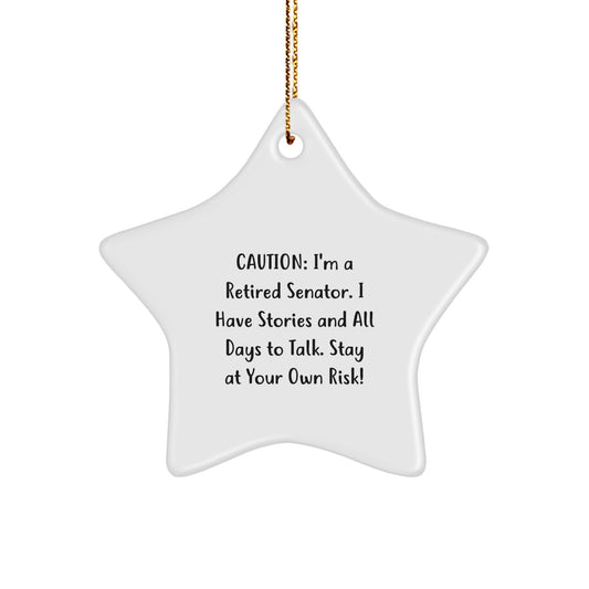 Funny Senator Star Ornament Gifts from Men, Women, or Friends for Senator, Christmas Unique Gifts - Image 1