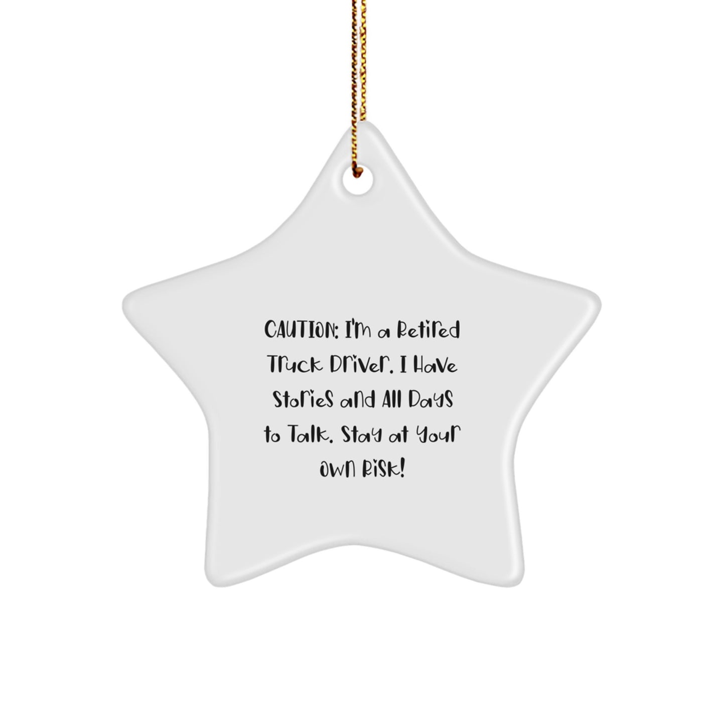 Funny Truck Driver Gifts for Men, Star Ornament - Gifts from Family, Friends, or Coworkers to Truck Drivers, Christmas Unique Gifts - Image 1