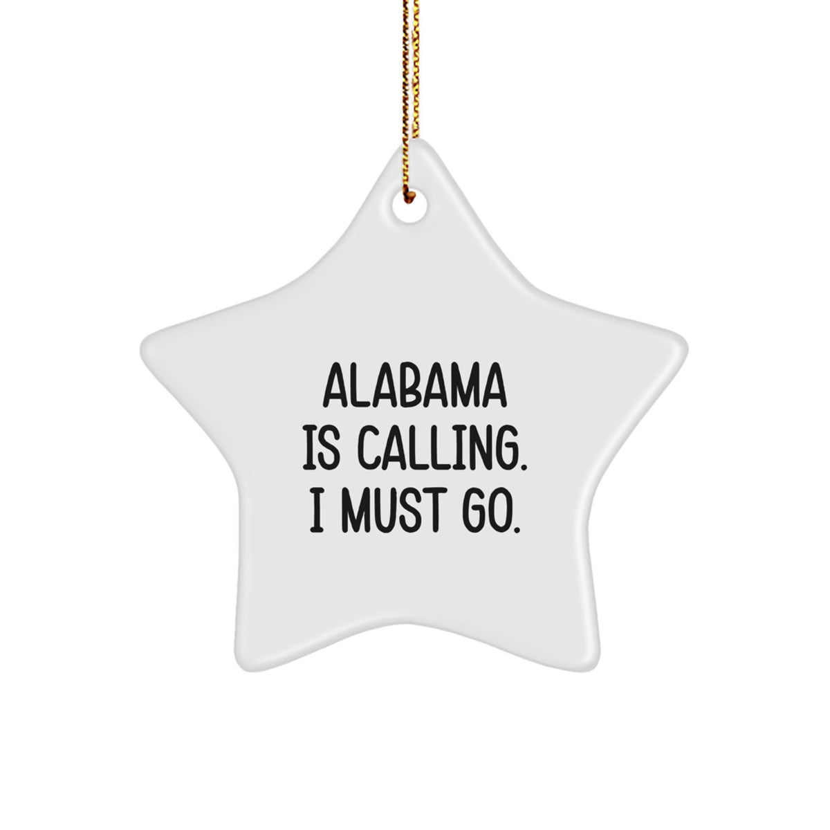 Alabama Favorite Star Ornament for Kids Christmas Gift - Image 1