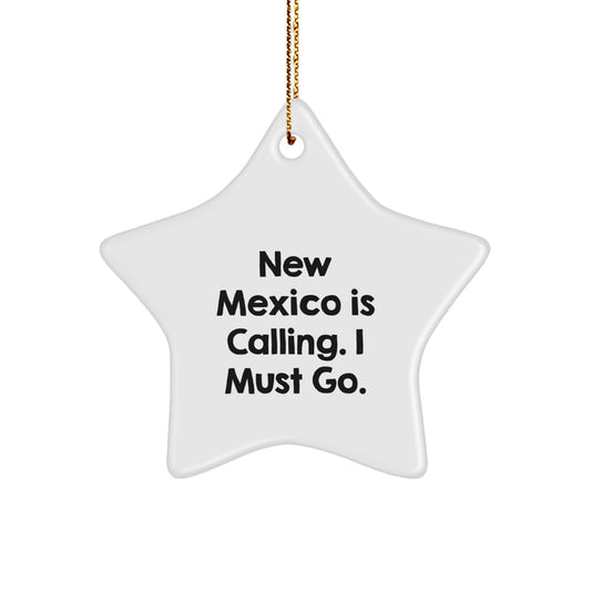 New Mexico Star Ornament Funny Gift from Friends to Family for Christmas - Image 1