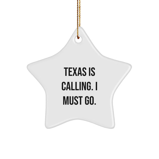 Fun Texas Star Ornament Gifts from Friends and Family, Texas Is Calling, Christmas Decorations - Image 1