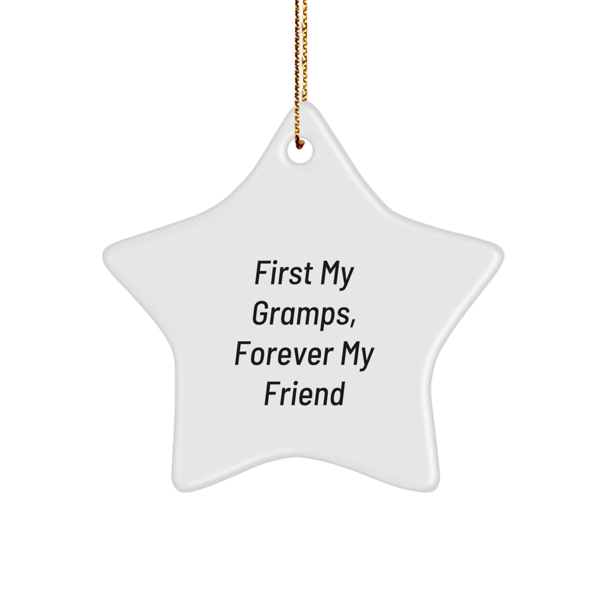 Funny Gramps Star Ornament Gifts from Family for Christmas Unique Decorations - Image 1