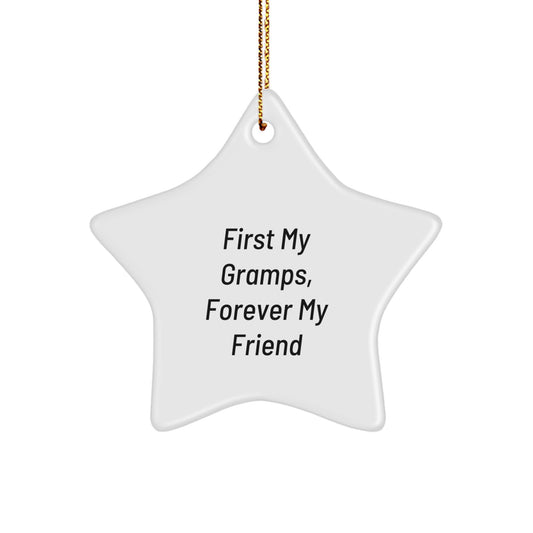 Funny Gramps Star Ornament Gifts from Family for Christmas Unique Decorations - Image 1