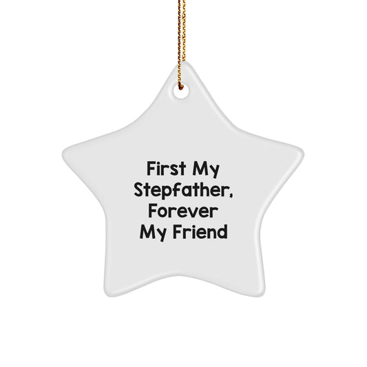 Stepfather Keepsake Christmas Ornament for Him Gift First My Stepfather - Image 1