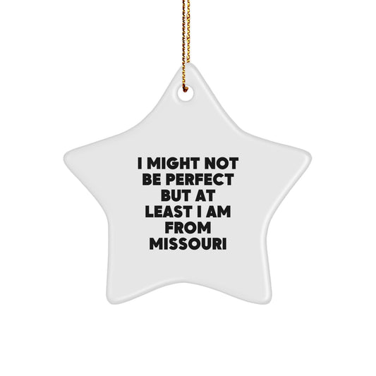 Funny Missouri Star Ornament Gifts for Friends and Family from Missouri - Image 1