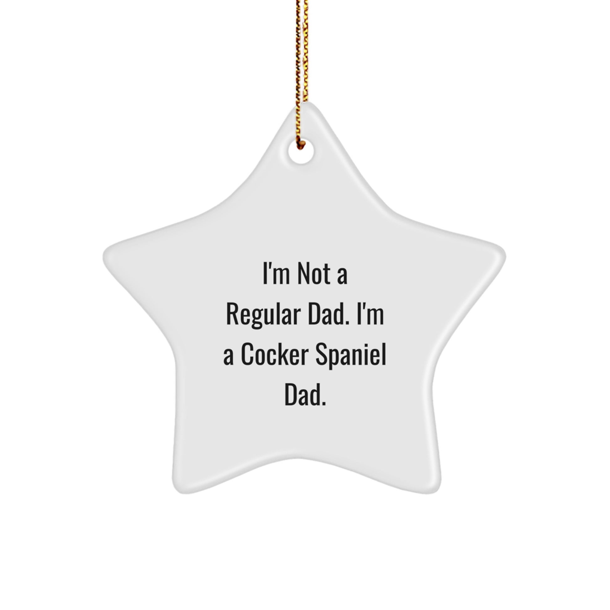 Funny Cocker Spaniel Dad Gifts for Him from Men - Cocker Spaniel Dog Star Ornament - Image 1