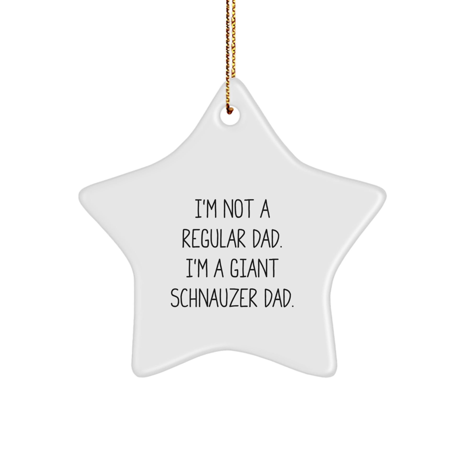 Giant Schnauzer Dog Parent Funny Christmas Star Ornament Gifts for Men Dads Friends Family - Image 1