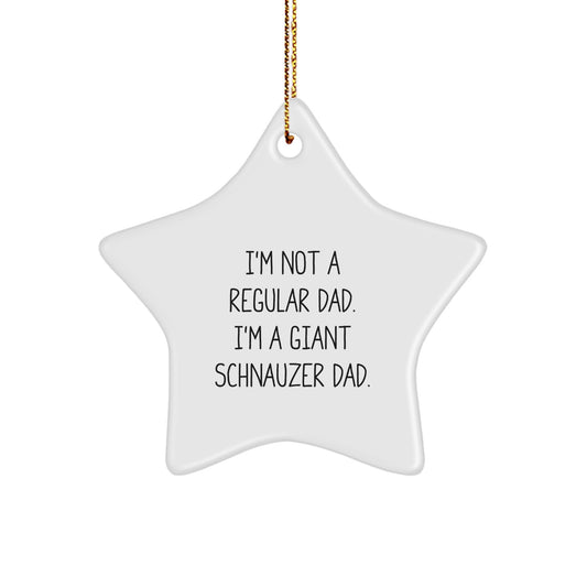Giant Schnauzer Dog Parent Funny Christmas Star Ornament Gifts for Men Dads Friends Family - Image 1