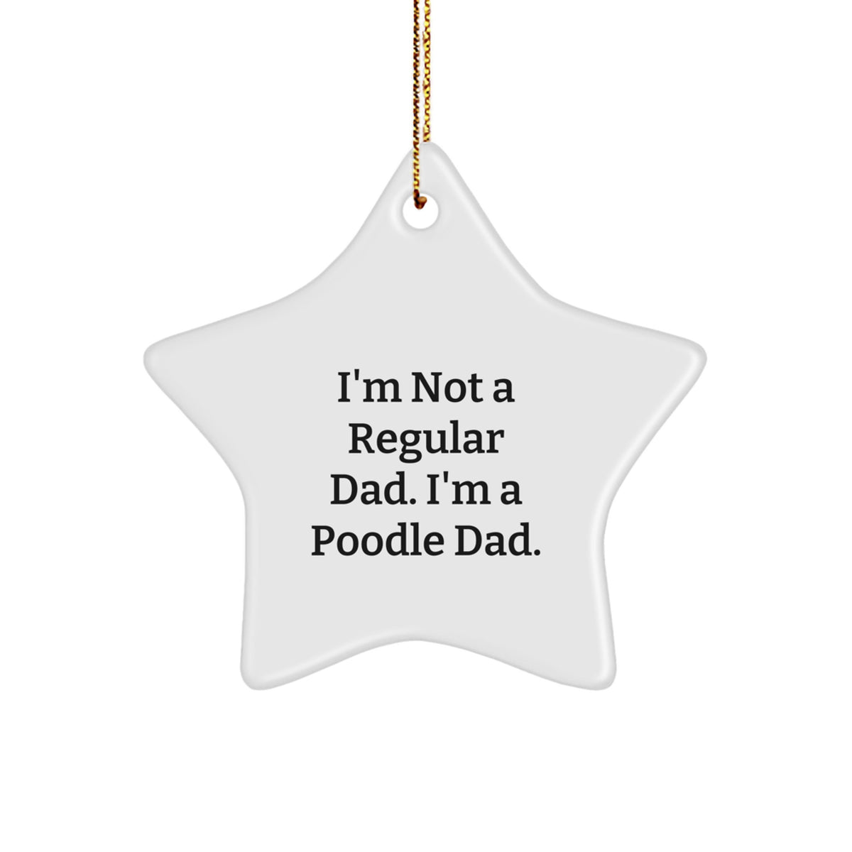 Funny Poodle Dad Star Ornament Christmas Unique Gift for Poodle Dog Owners from Dad - Image 1