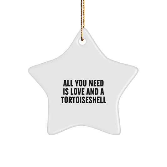 Tortoiseshell Cat Star Ornament, Funny Gifts for Tortoiseshell Cat Owners, Christmas Unique Gifts from Family, Friends, or Coworkers - Image 1