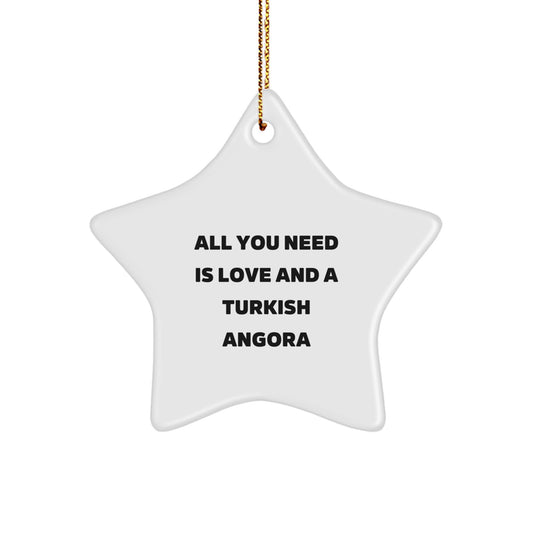 Turkish Angora Star Ornament Keepsake for Him Holiday Christmas Gift - Image 1
