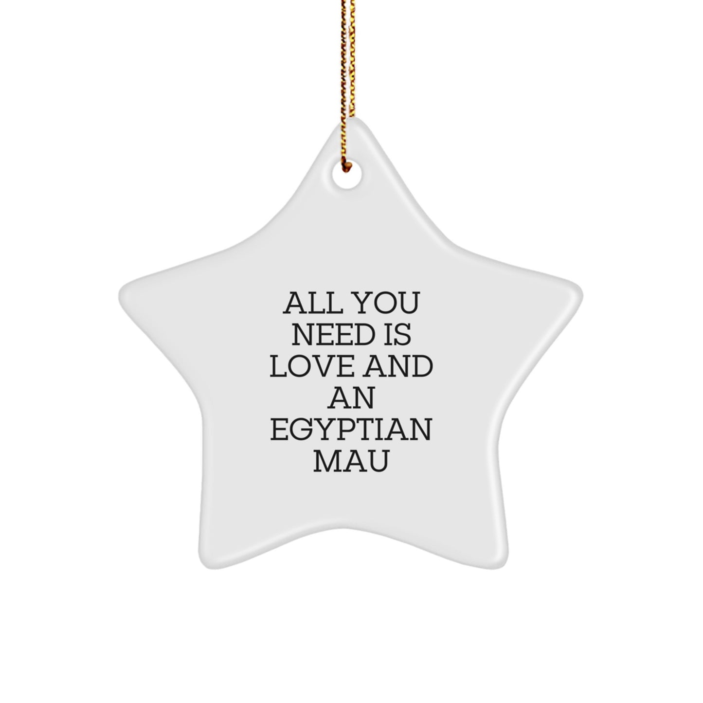 Funny Egyptian Mau Cat Star Ornament Gifts from Men and Women to Family and Friends for Christmas Unique - Image 1