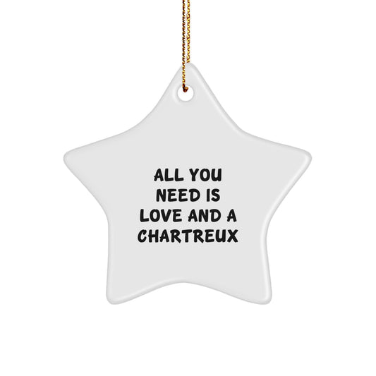 Chartreux Cat Lover Gifts from Family - Fun Star Ornament for Home Christmas Decor - Image 1