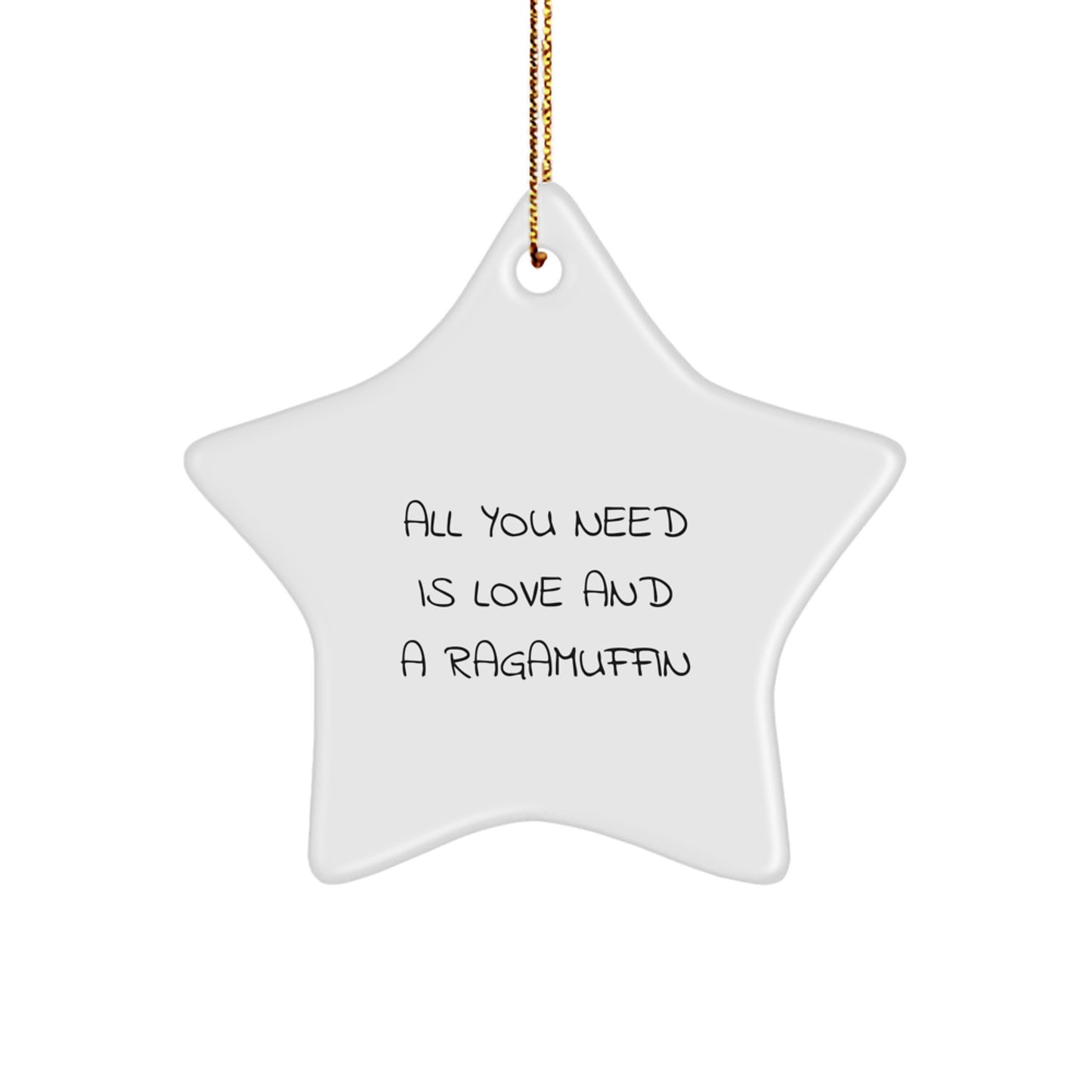 Ragamuffin Cat Star Ornament Gifts from Friends and Family for Christmas Unique - Image 1