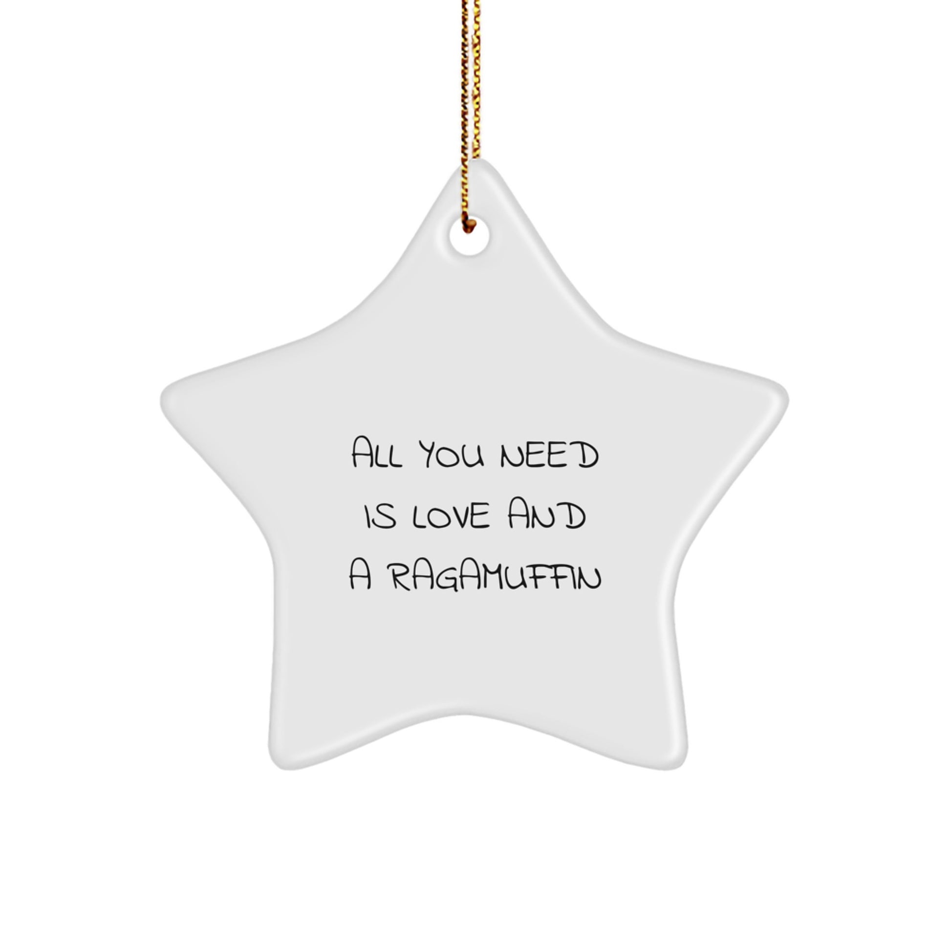 Ragamuffin Cat Star Ornament Gifts from Friends and Family for Christmas Unique - Image 1