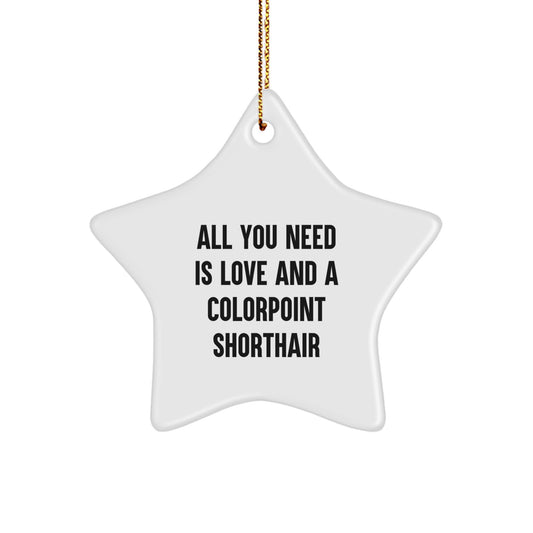 Colorpoint Shorthair Cat Christmas Ornament Need Is Love Gift Novelty - Image 1