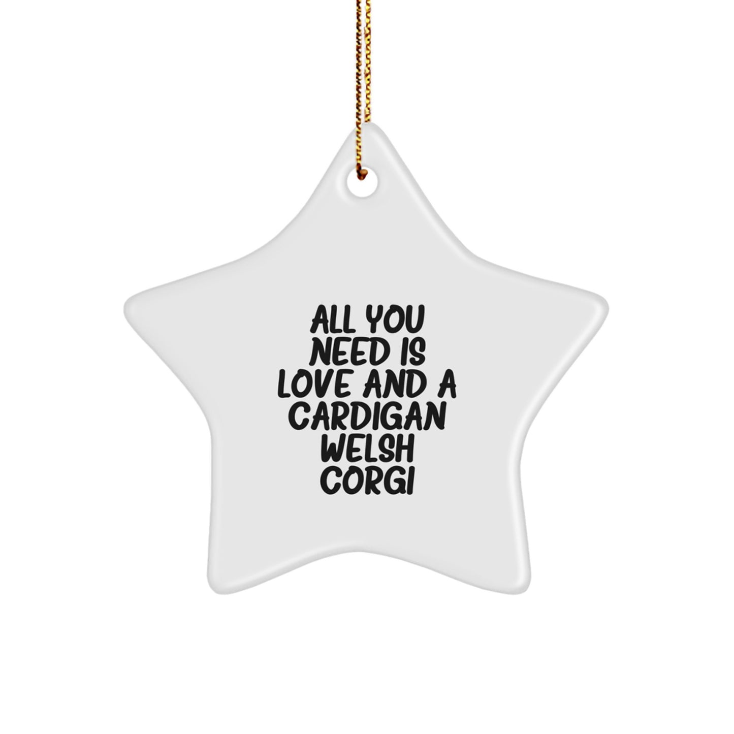 Cardigan Welsh Corgi Dog Star Ornament Funny Gifts from Friends to Family for Christmas - Image 1