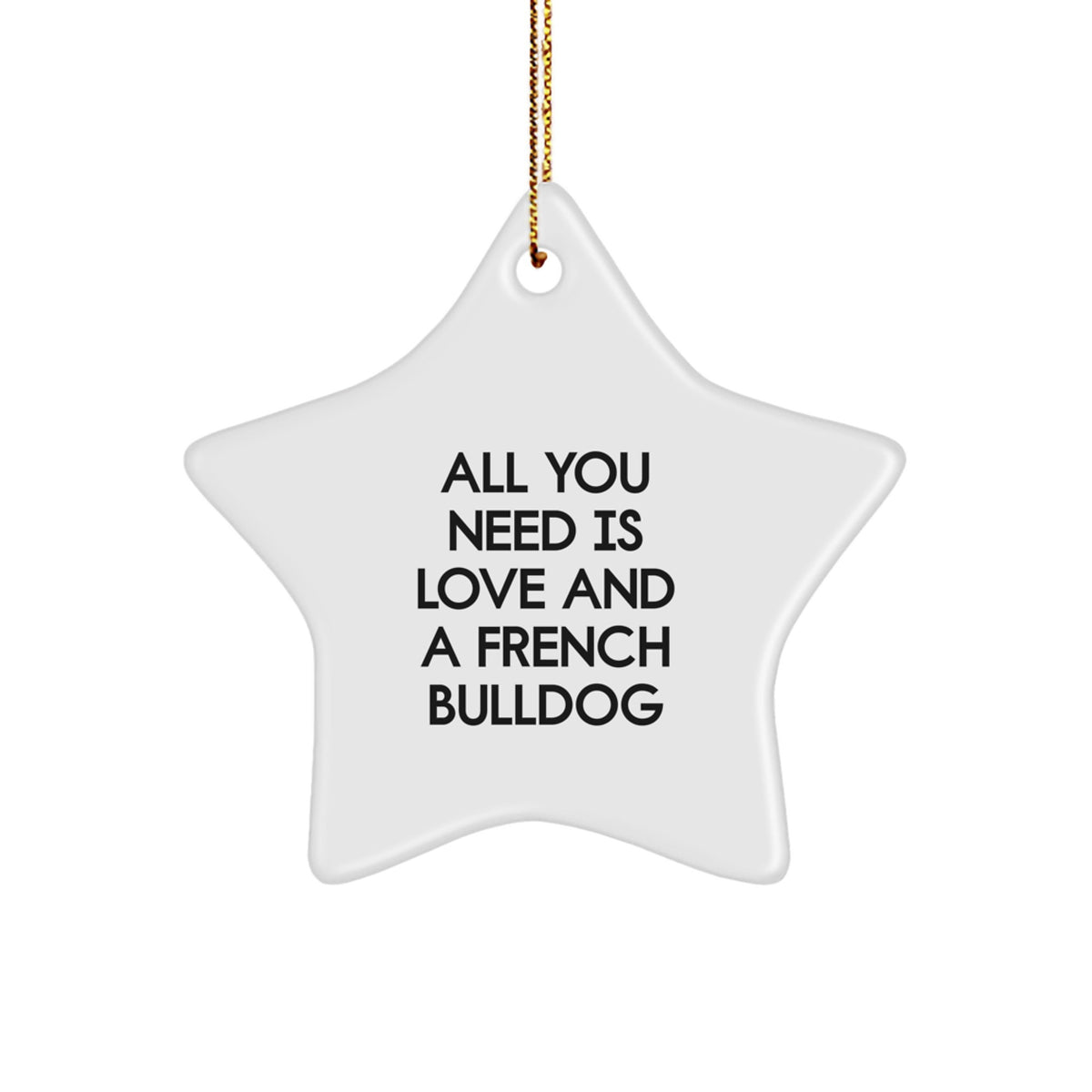 For Him Keepsake French Bulldog White Bright Christmas Ornament Gift - Image 1