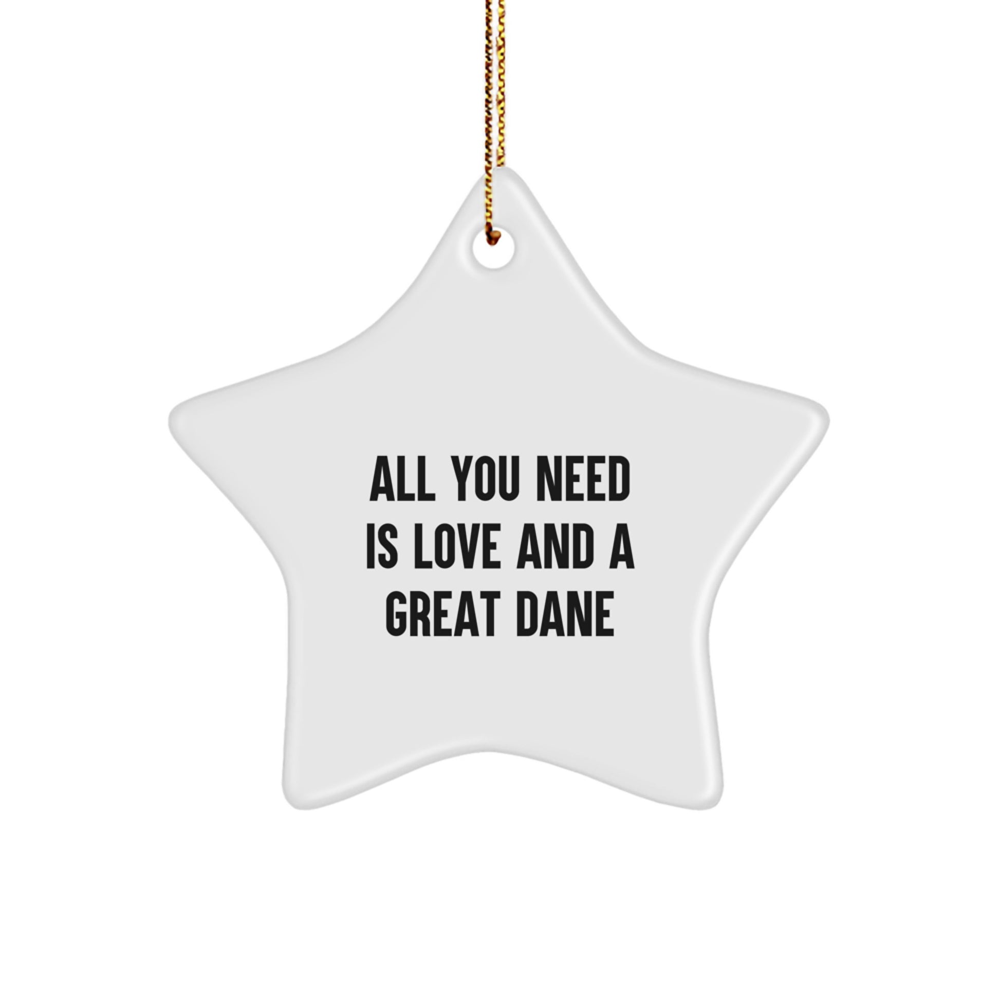Funny Great Dane Dog Star Ornament Gifts from Family for Christmas Unique Ideas - Image 1