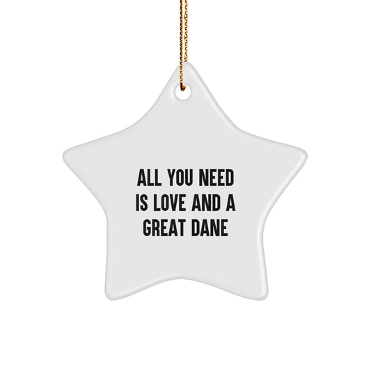 Funny Great Dane Dog Star Ornament Gifts from Family for Christmas Unique Ideas - Image 1