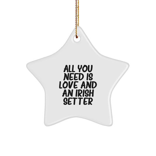Irish Setter Dog Star Ornament Gifts from Friends for Christmas Love - Image 1