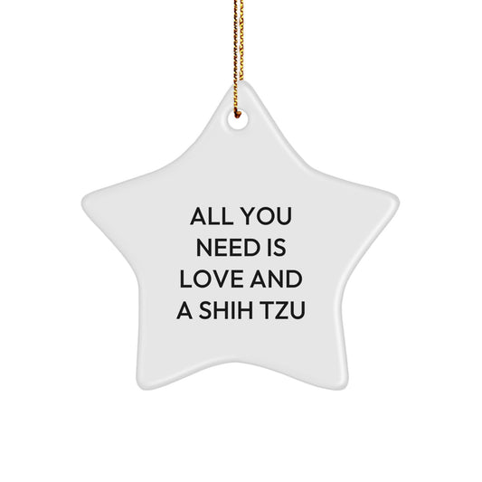 Funny Shih Tzu Dog Star Ornament Gifts from Men to Family Members for Christmas Unique Decorations - Image 1