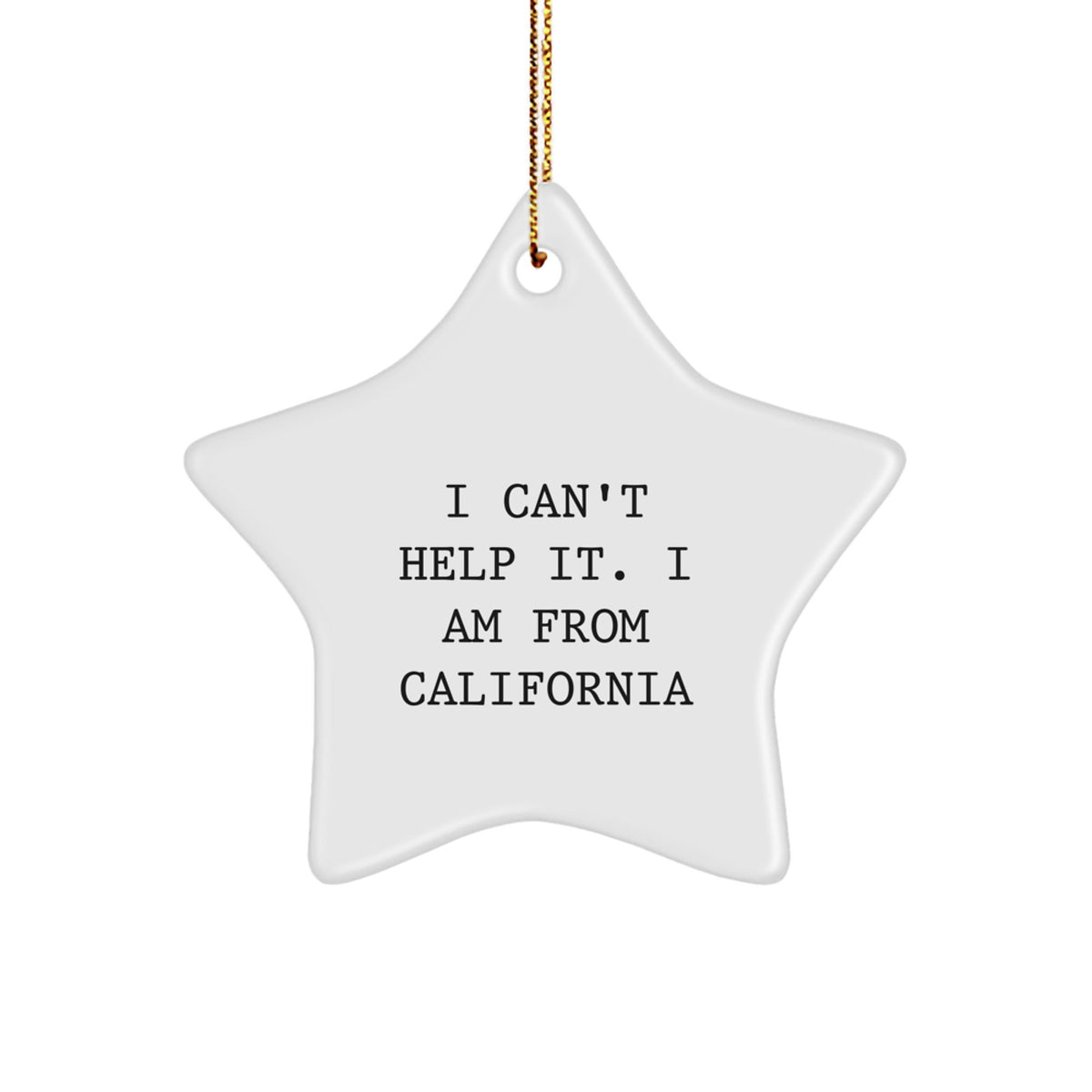 California Star Ornament Idea Gift for Coworkers – Christmas - Image 1