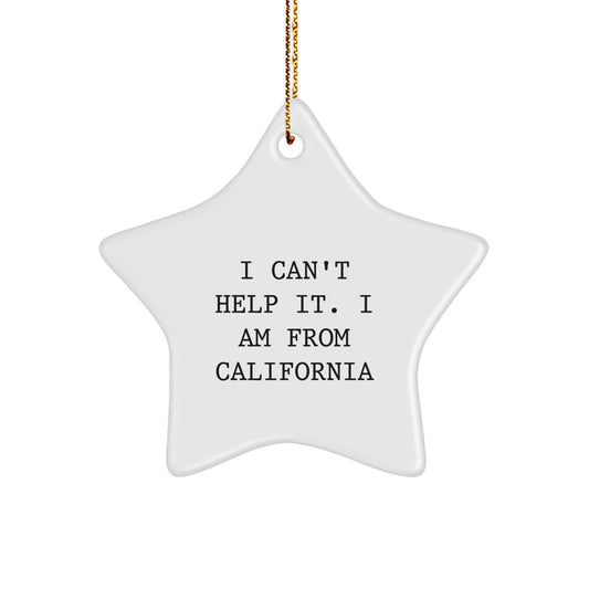 California Star Ornament Idea Gift for Coworkers – Christmas - Image 1