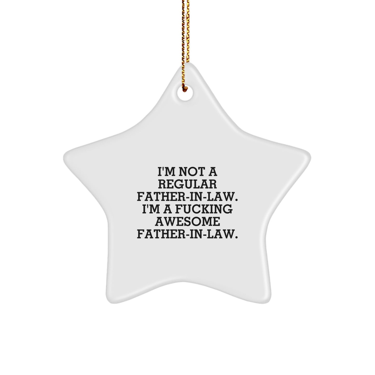 Funny Father-in-law Gifts from Men to Father-in-law Star Ornament for Christmas Unique Gifts - Image 1