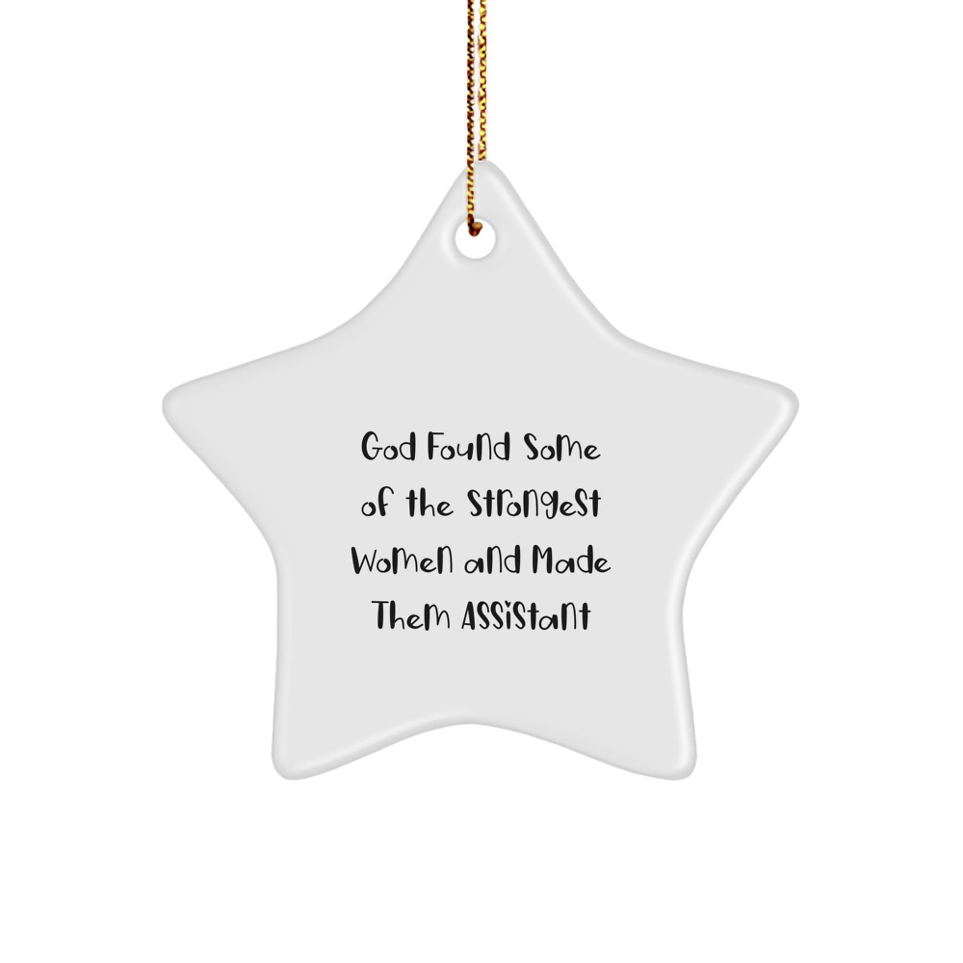 Funny Assistant Gifts for Coworkers, White Star Ornament with Inspirational Quote, Gifts from Women - Image 1