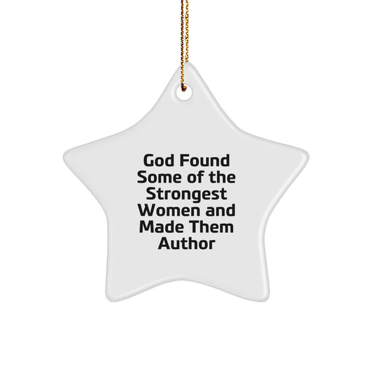 Funny Author Star Ornament Gifts from Men Women Friends Family for Authors Christmas Decorations - Image 1