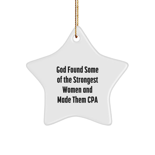 CPA Gifts from Friends or Family, Funny Inspirational Star Ornament for Christmas Unique Gifts - Image 1