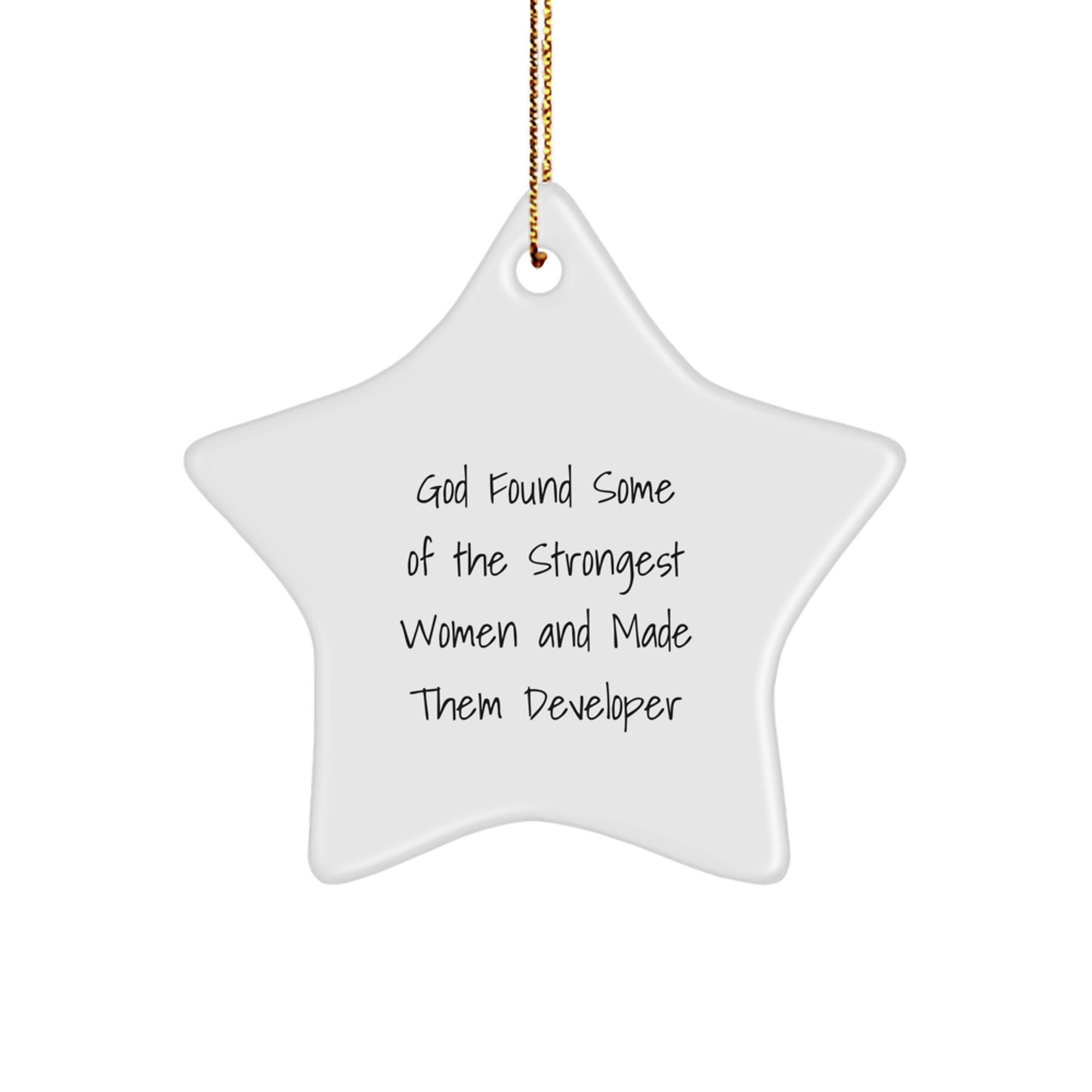 Funny Developer Star Ornament Gifts from Mom for Women, Unique Christmas Unique Gifts for Developer, Inspirational Star Ornament for Developer Friends - Image 1