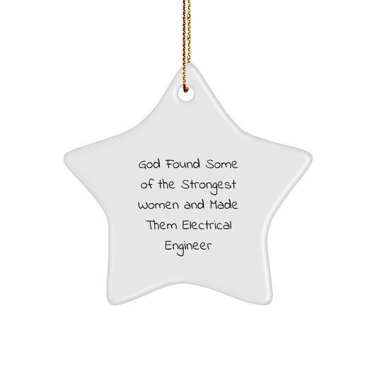 Funny Electrical Engineer Star Ornament Gifts from Men to Women Electrical Engineers, Unique Christmas Unique Gifts for Electrical Engineer Friends and Family, Star Ornament - Image 1