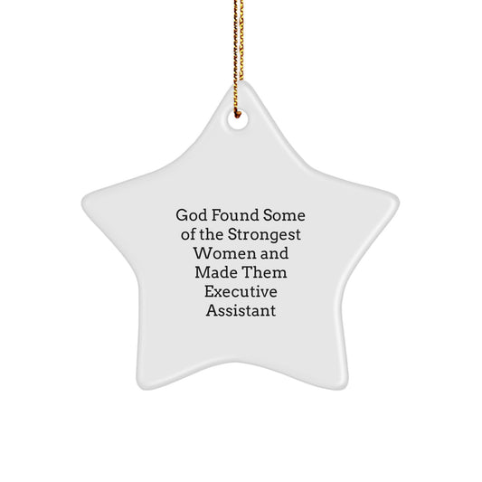 Funny Executive Assistant Gifts from Men, Women, Friends, Coworkers, Family for Christmas Unique Star Ornament - Image 1