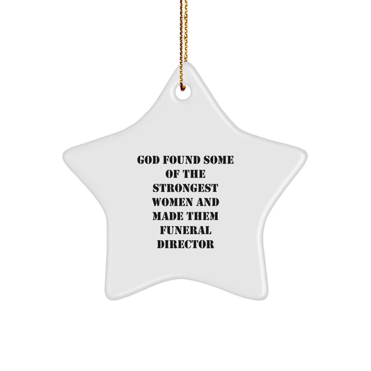 Funny Funeral Director Gifts from Family for Women - Inspirational Star Ornament for Christmas Unique Gifts - Image 1