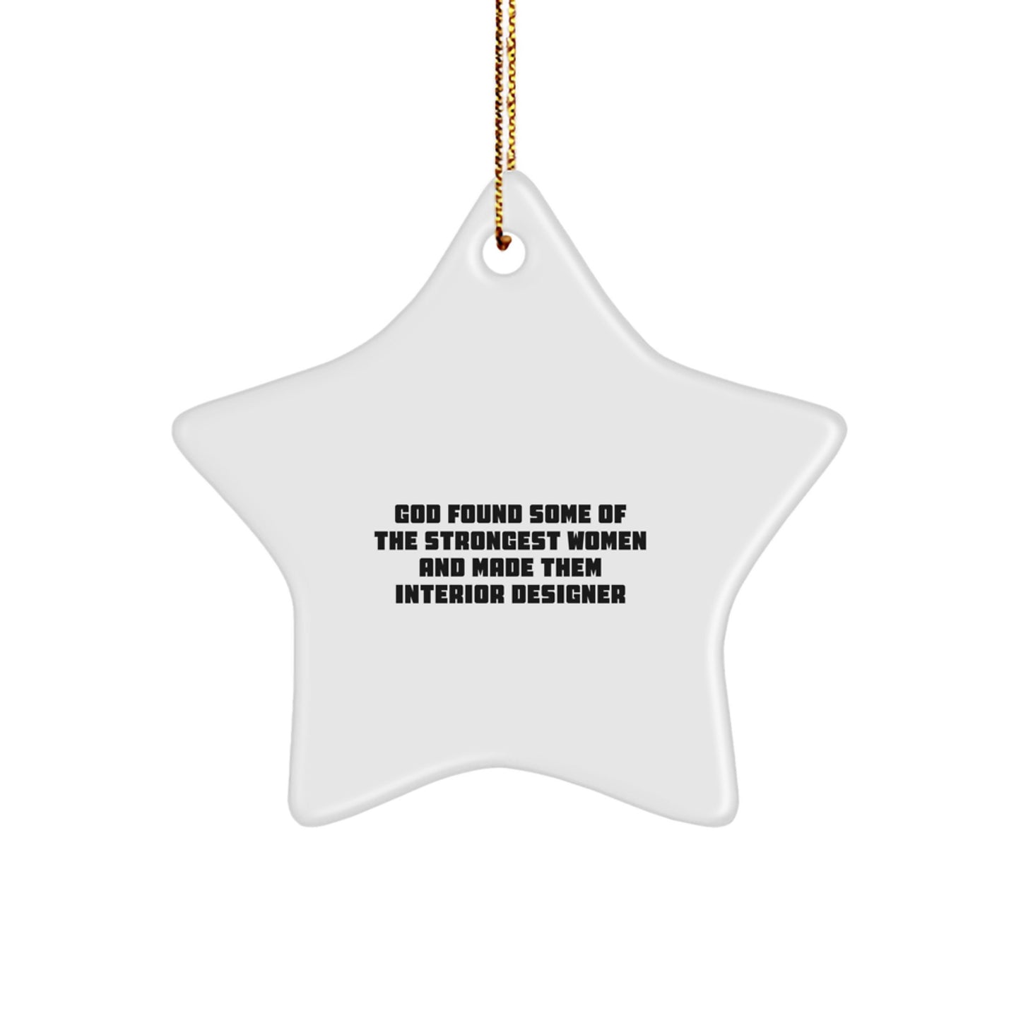 Funny Interior Designer Gifts for Women - Women's Office Gifts - Star Ornament, Christmas Unique Gifts from Men to Interior Designer - Image 1