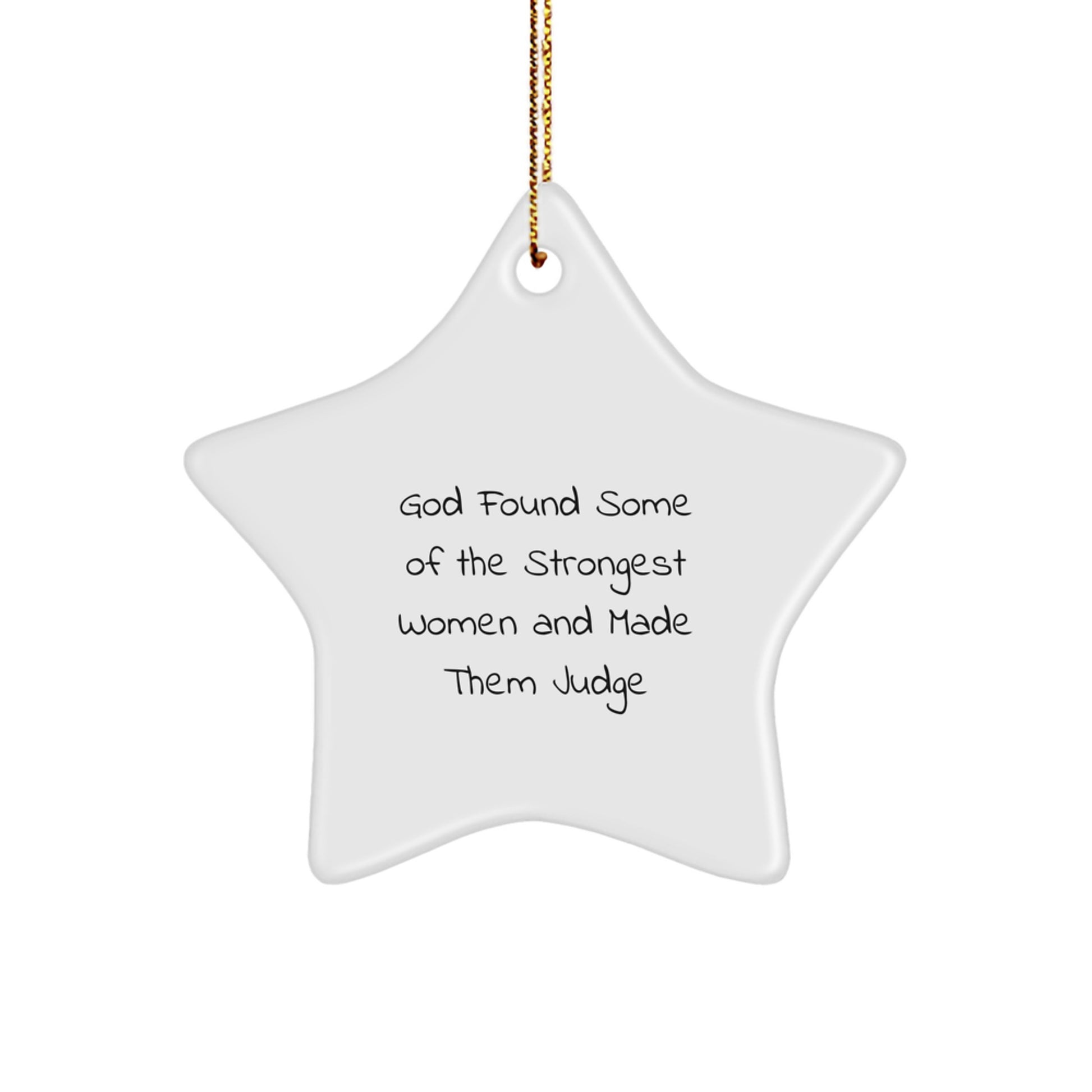Funny Judge Star Ornament Gifts from Friends and Family for Christmas Unique - Image 1